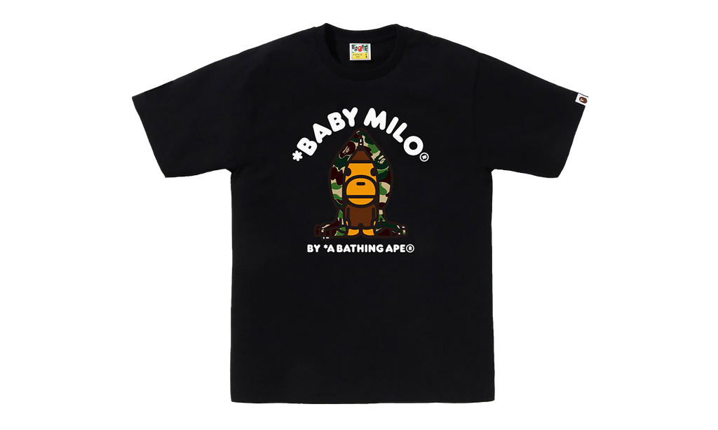 BAPE ABC Camo Milo Hoodie SS Tee Black/Green Camo 0ZXTEMX00510Q BKM