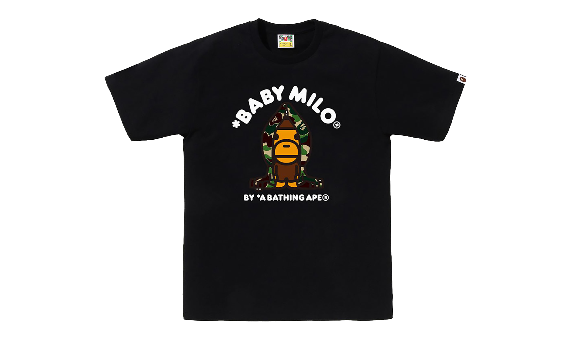 BAPE ABC Camo Milo Hoodie SS Tee Black/Green Camo 0ZXTEMX00510Q BKM