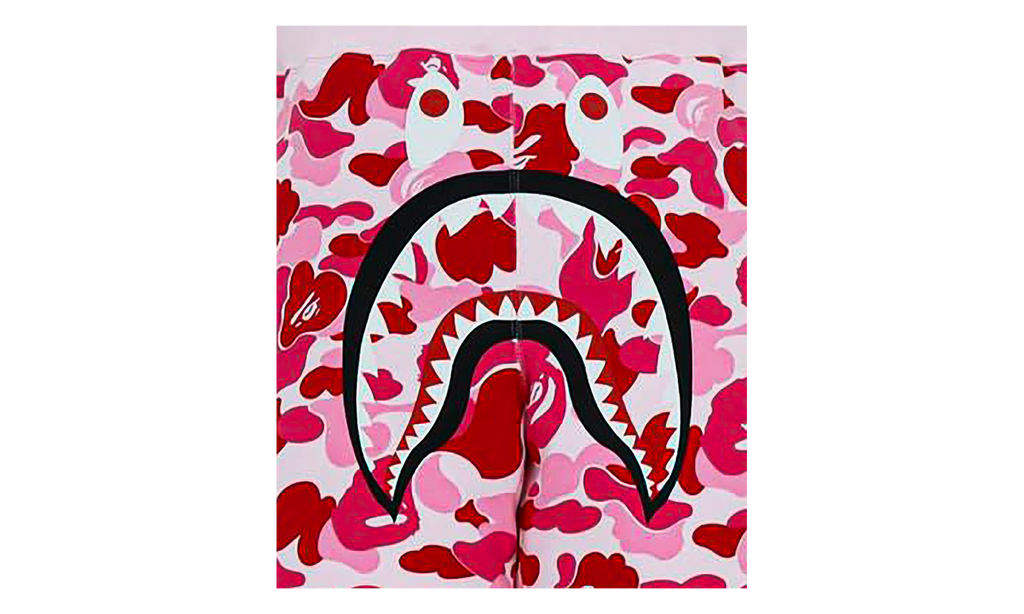 BAPE Big ABC Camo Shark Sweat Shorts Pink Camo 4E7LJDTQ