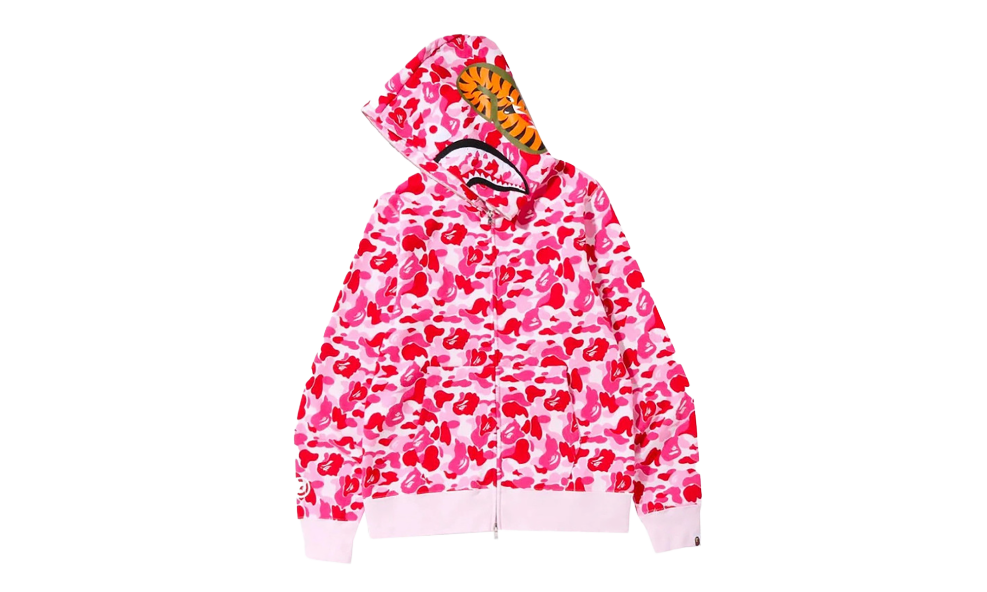 BAPE ABC Camo Shark Full Zip Hoodie Pink 1J30 115 007 PINK