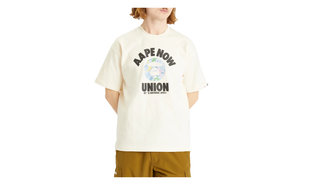 BAPE Union Moonface Tee Ivory White ATE1643XXO IVN