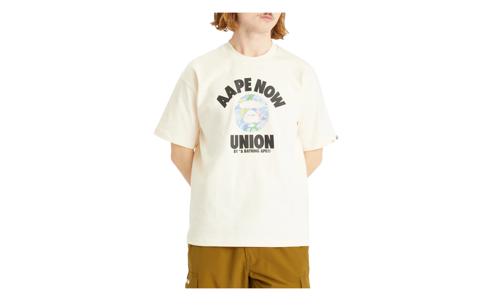 BAPE Union Moonface Tee Ivory White ATE1643XXO IVN