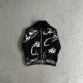 Corteiz Heavy Knit Jacquard Sweater - Black Ironleague