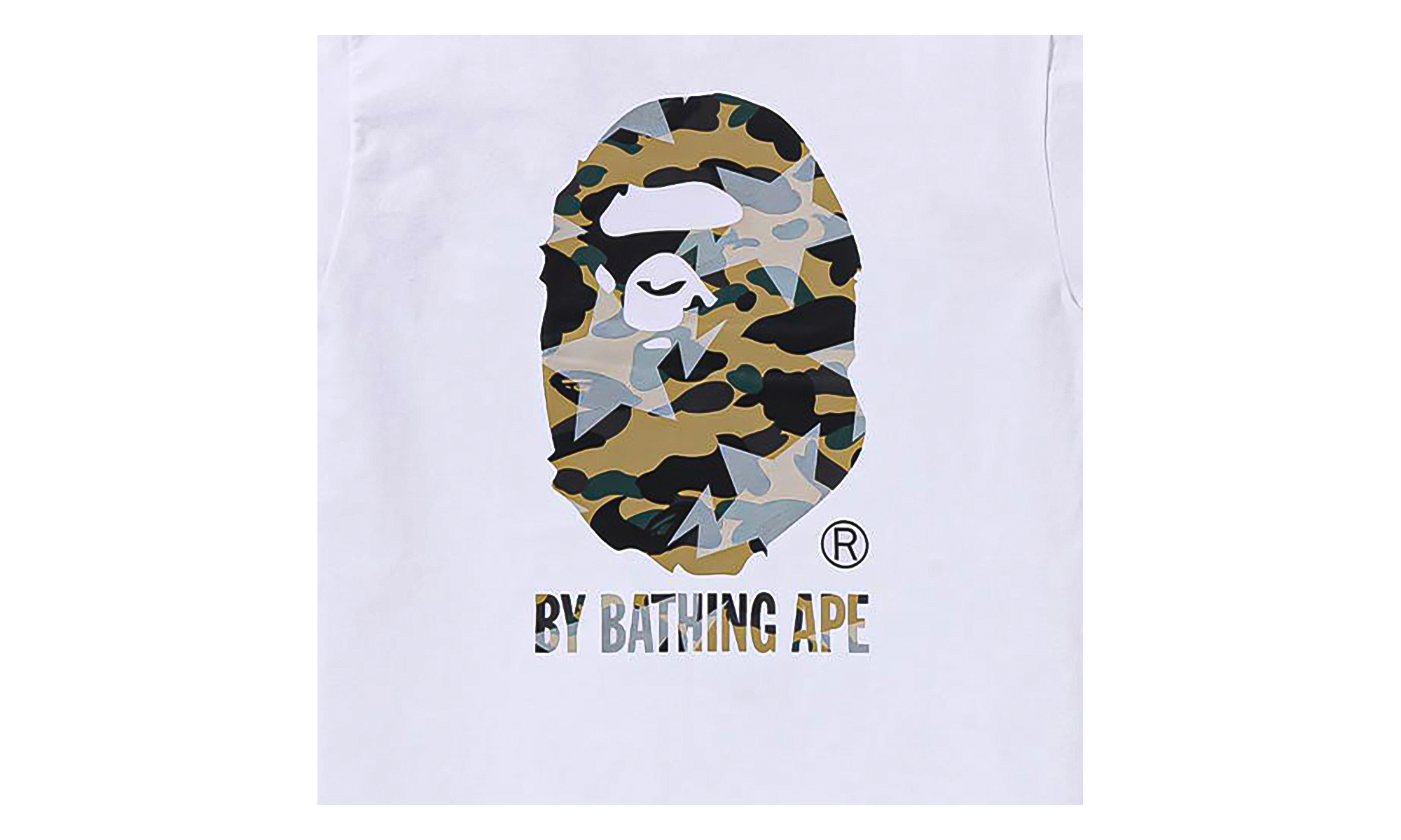 BAPE STA Overprint 1st Camo Tee White 0ZXTEM023101Q WHR
