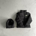 Trapstar Hyperdrive Detachable Hooded Puffer Jacket - Black/Lime Ironleague