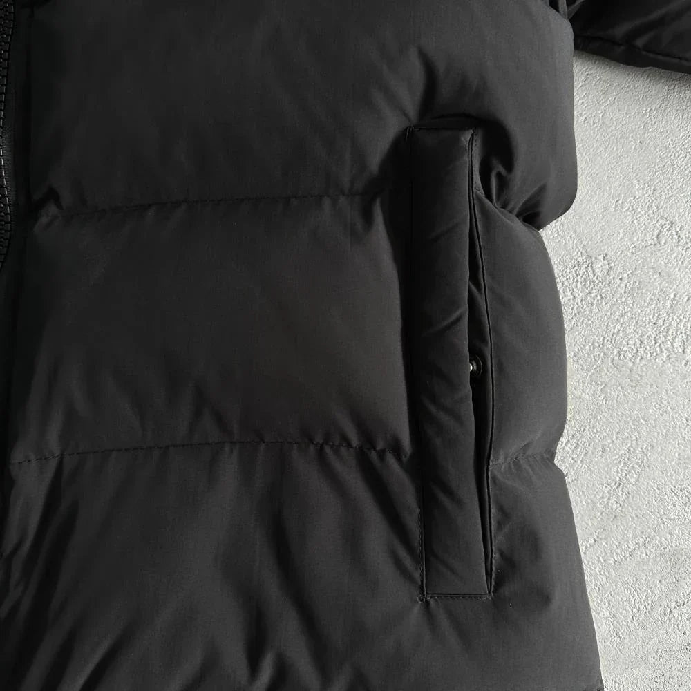 Trapstar Hyperdrive Detachable Hooded Puffer Jacket - Black/Lime Ironleague