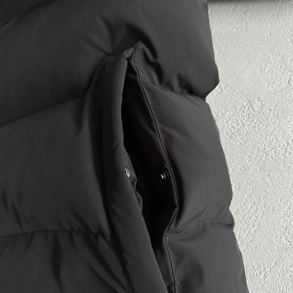 Trapstar Hyperdrive Detachable Hooded Puffer Jacket - Black/Lime Ironleague