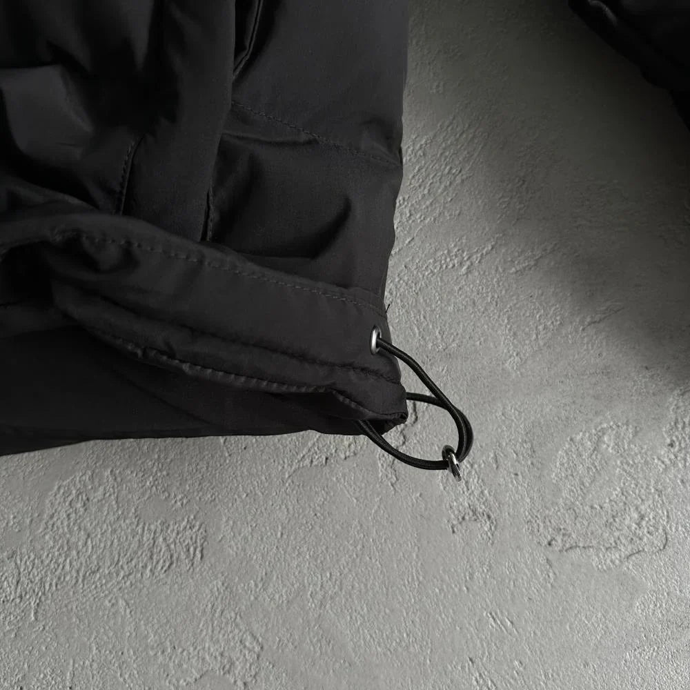 Trapstar Hyperdrive Detachable Hooded Puffer Jacket - Black/Lime Ironleague