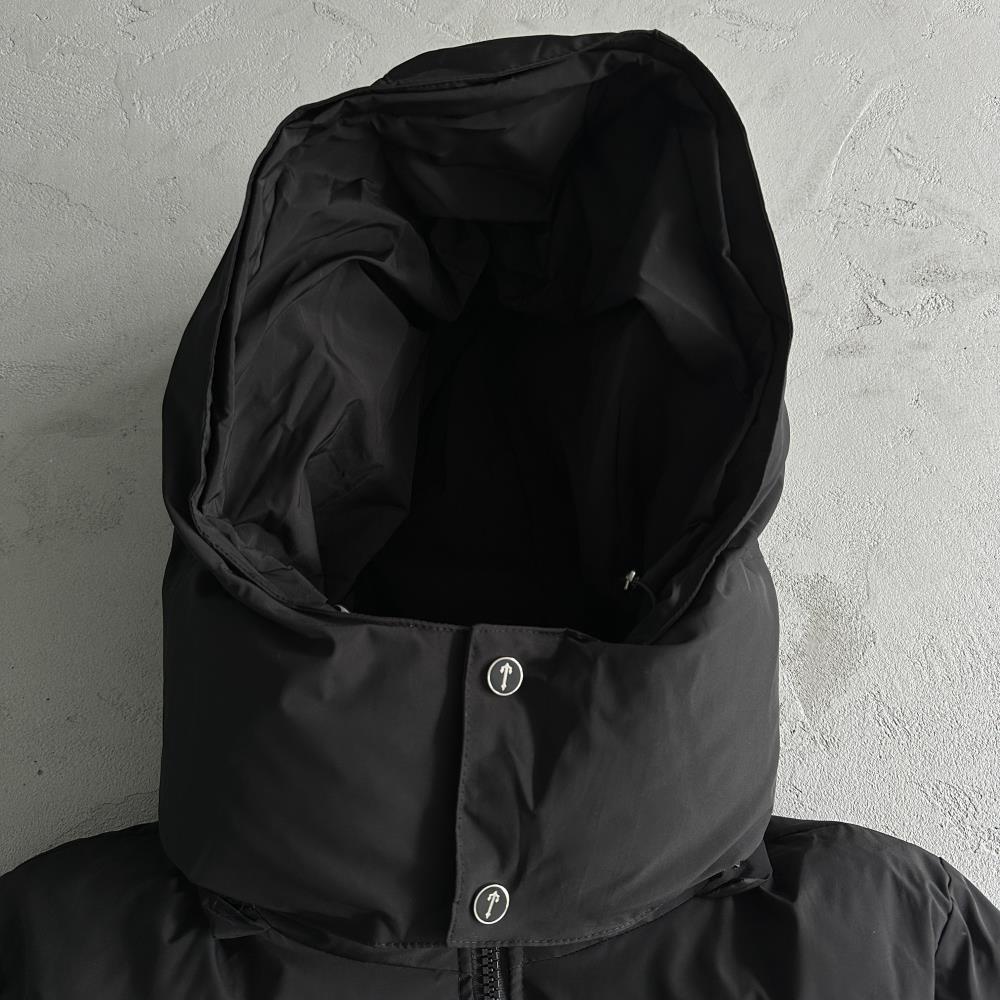 Trapstar Hyperdrive Detachable Hooded Puffer Jacket - Black/Lime Ironleague