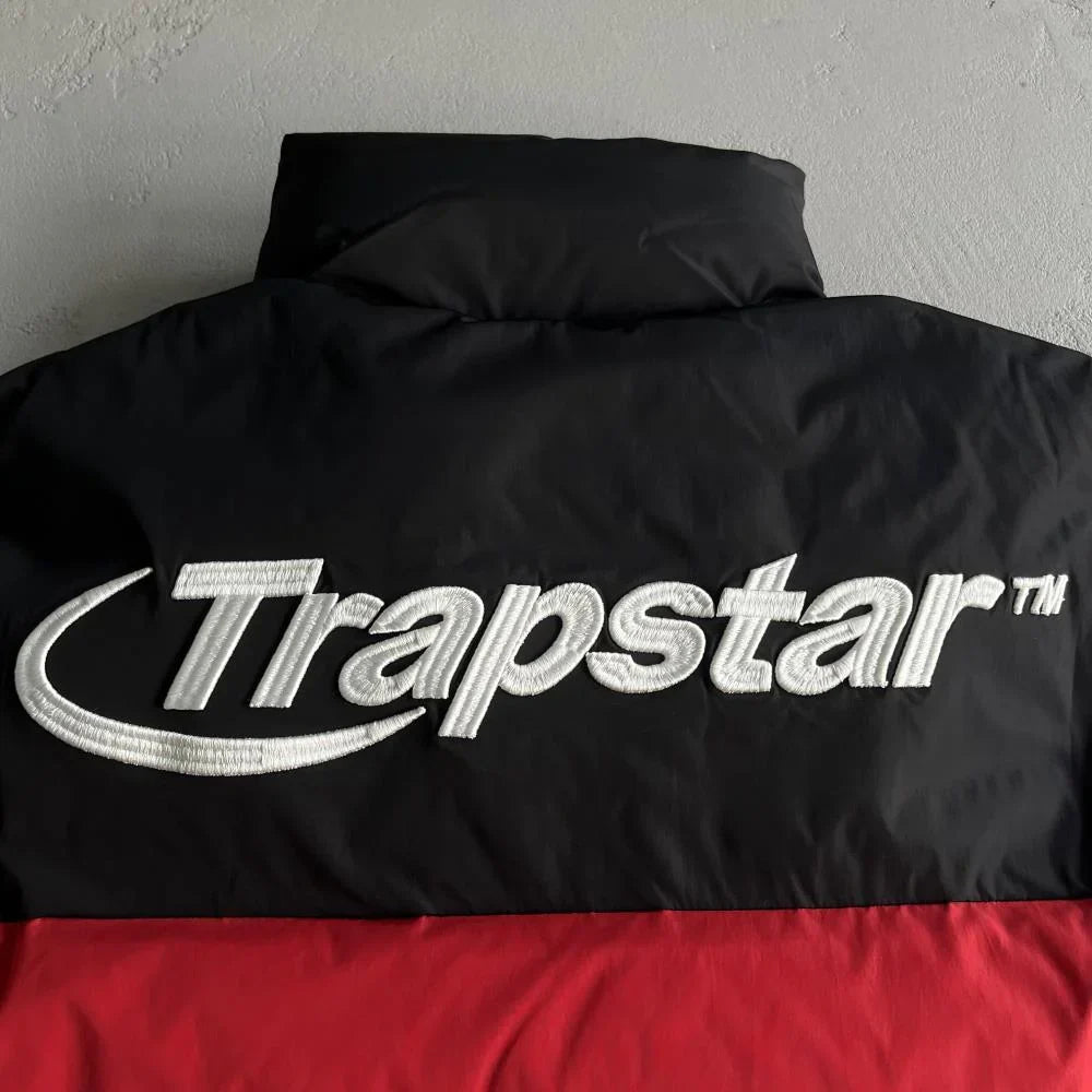 Trapstar Hyperdrive Puffer Jacket - Black/Red/White Ironleague