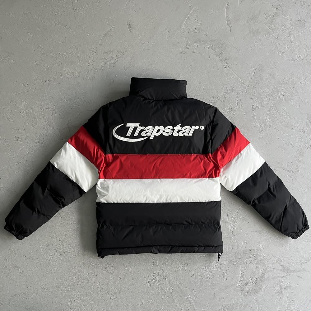 Trapstar Hyperdrive Puffer Jacket - Black/Red/White Ironleague