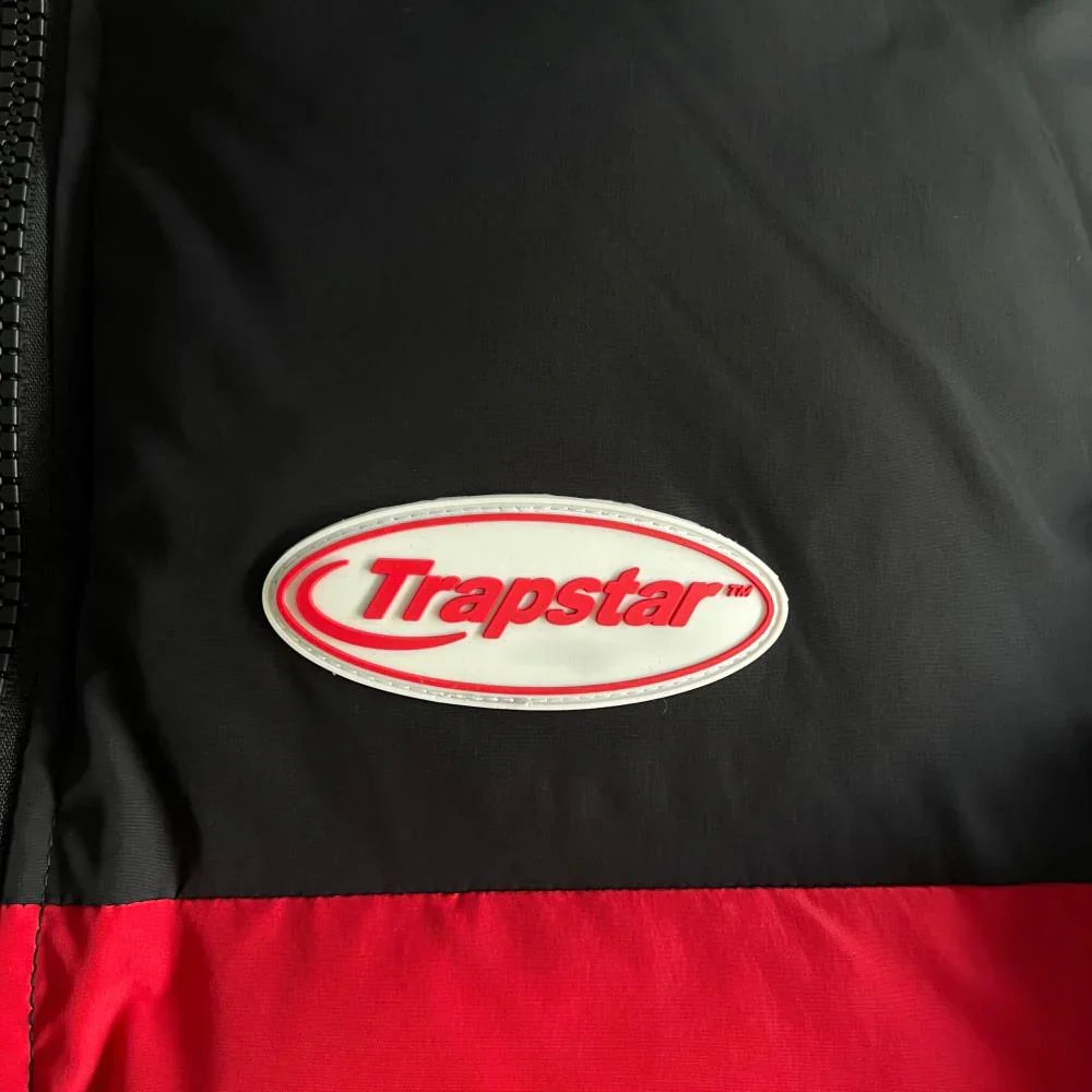 Trapstar Hyperdrive Puffer Jacket - Black/Red/White Ironleague