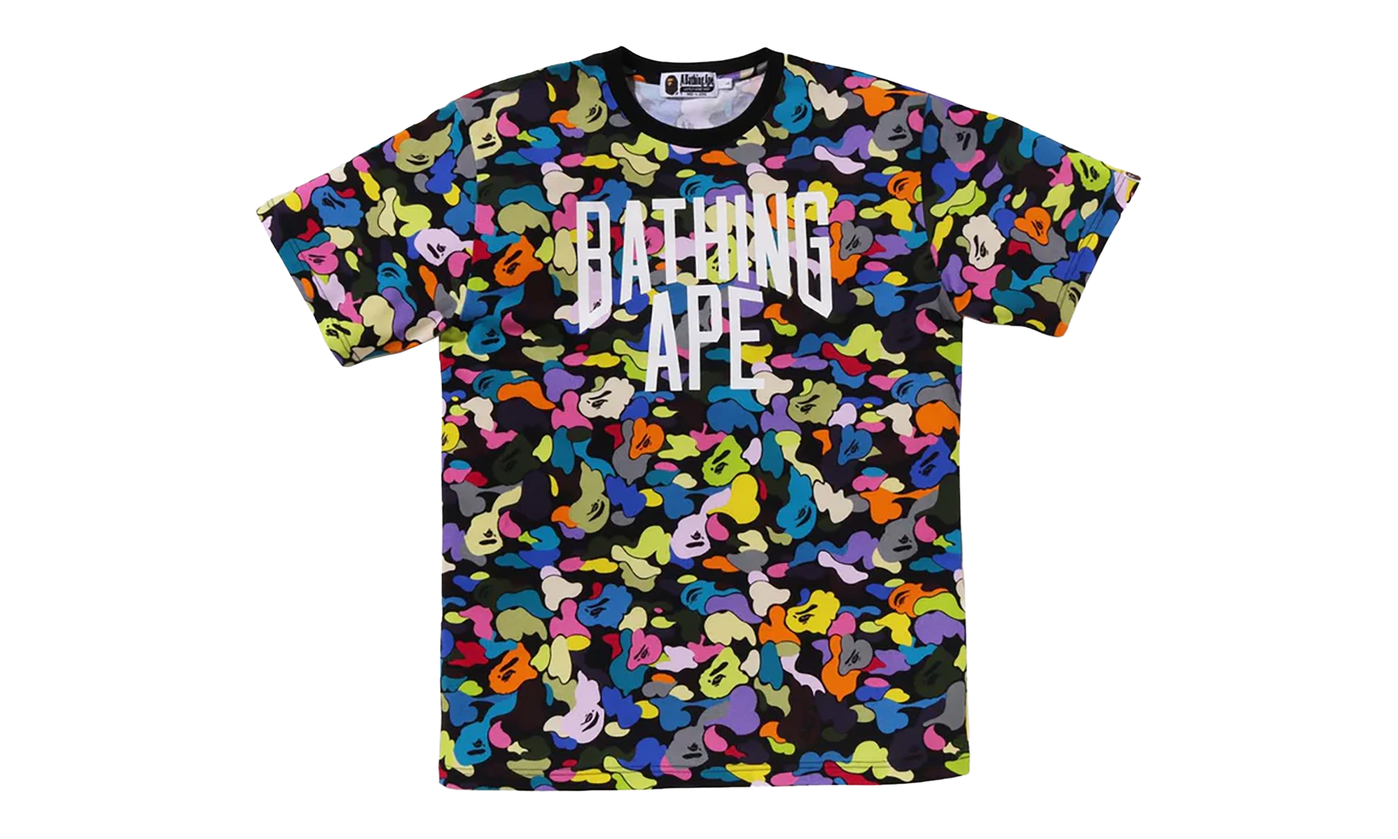 BAPE Multi Camo NYC Logo T-Shirt Black / Multicolor 001TEJ201021MBLK