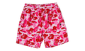 BAPE ABC Camo Ape Head One Point Beach Short Pink 0ZXSPM008531Q PKX