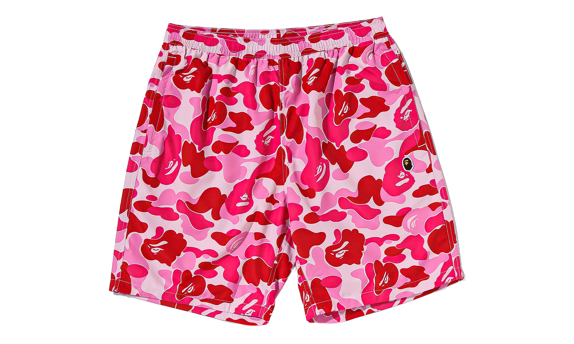 BAPE ABC Camo Ape Head One Point Beach Short Pink 0ZXSPM008531Q PKX