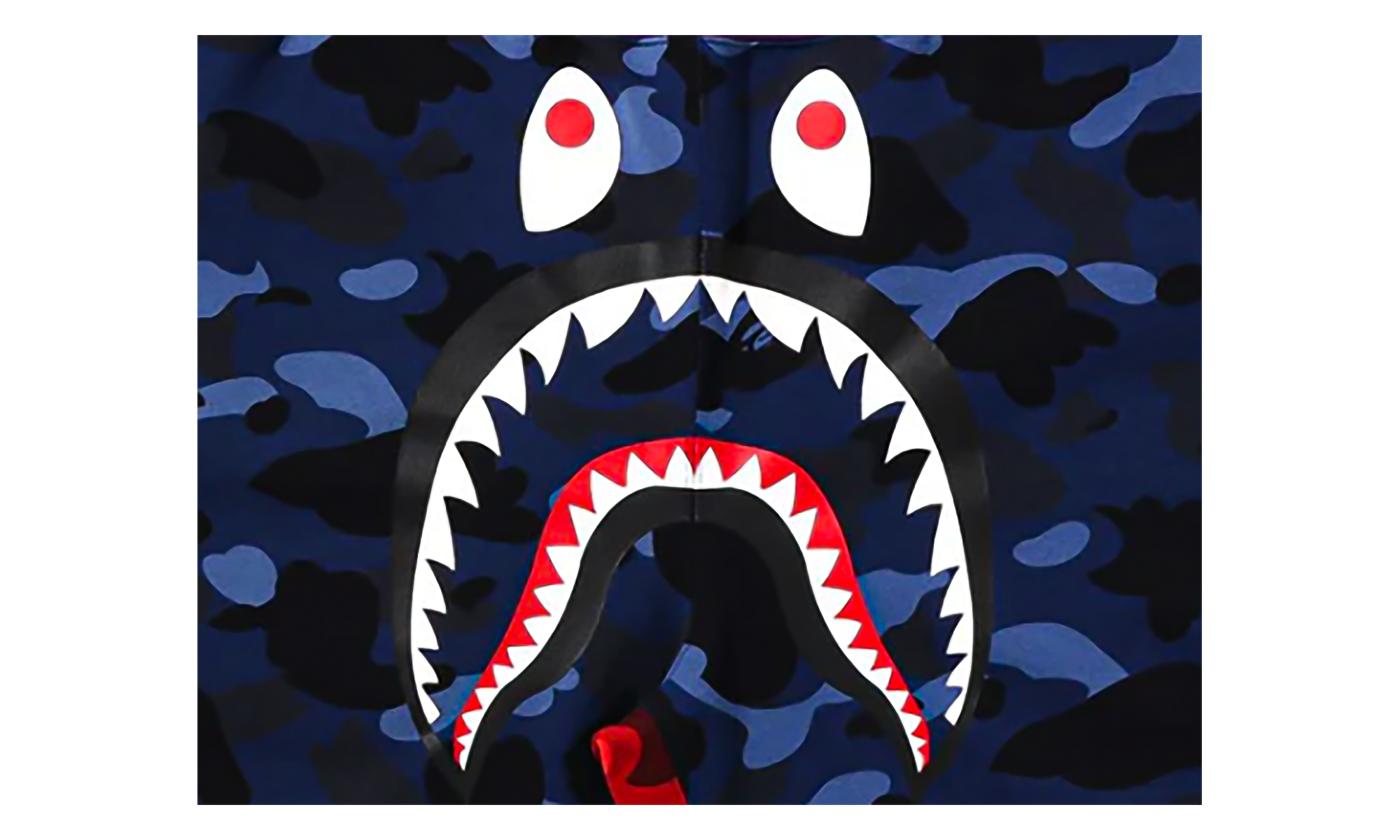 BAPE Crazy Camo Shark Sweat Shorts Navy 1I20 153 003 NAVY