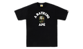 BAPE Glitch Woodland Camo College Tee Black / Green Camo 0ZXTEM031101Q BKM