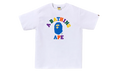 BAPE Colors College Tee White 1K30 110 014 WHITE