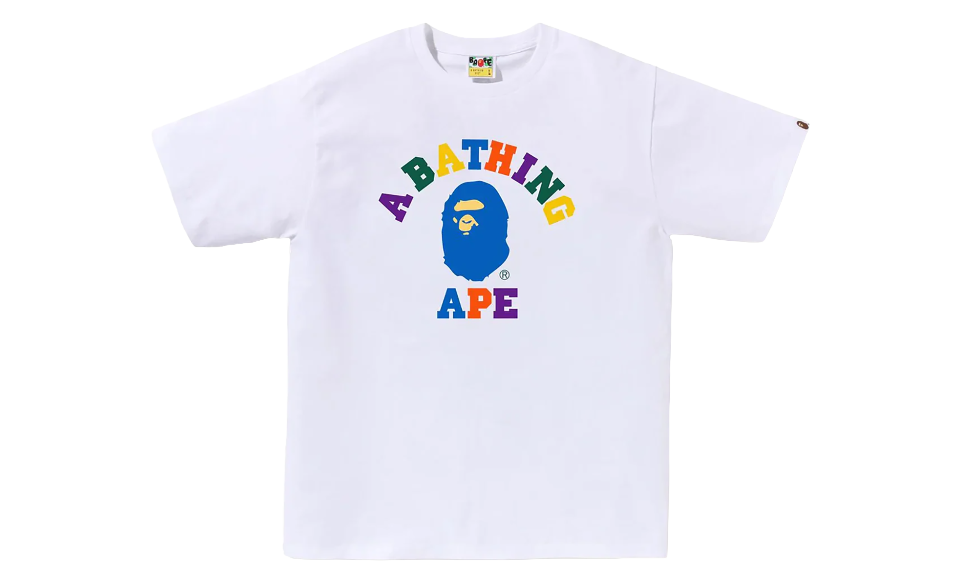 BAPE Colors College Tee White 1K30 110 014 WHITE