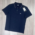 CP Company Piquet Polo Shirt - Navy Ironleague