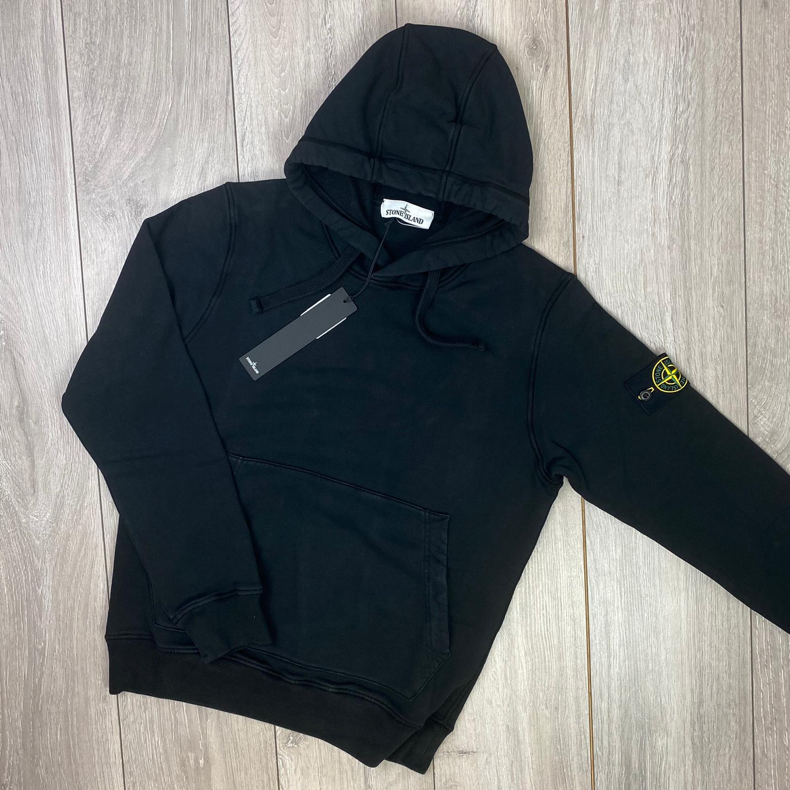 Stone Island Dyed Hoodie - Black Ironleague