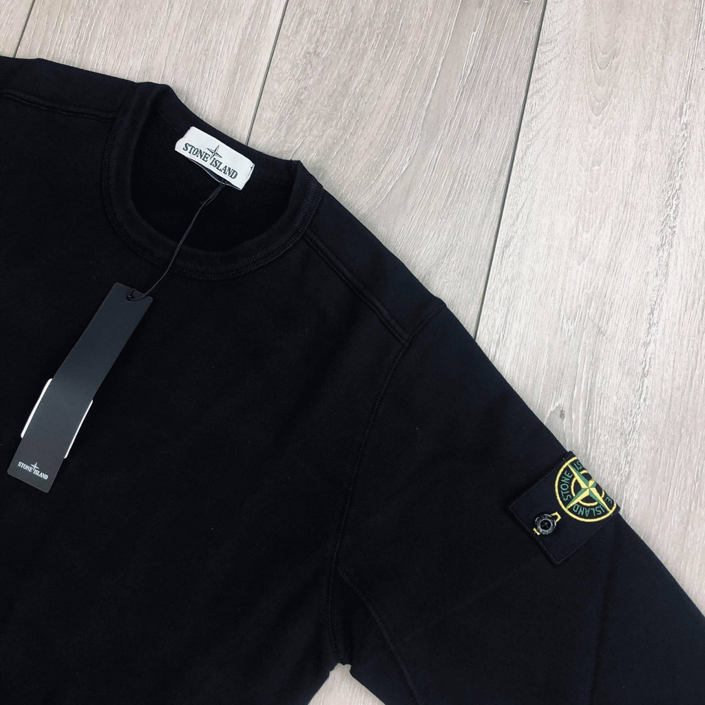Stone Island Dyed Sweatshirt - Black Ironleague