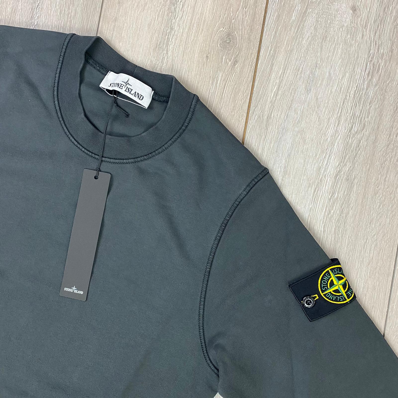 Stone Island Dyed Sweatshirt - Charcoal Ironleague