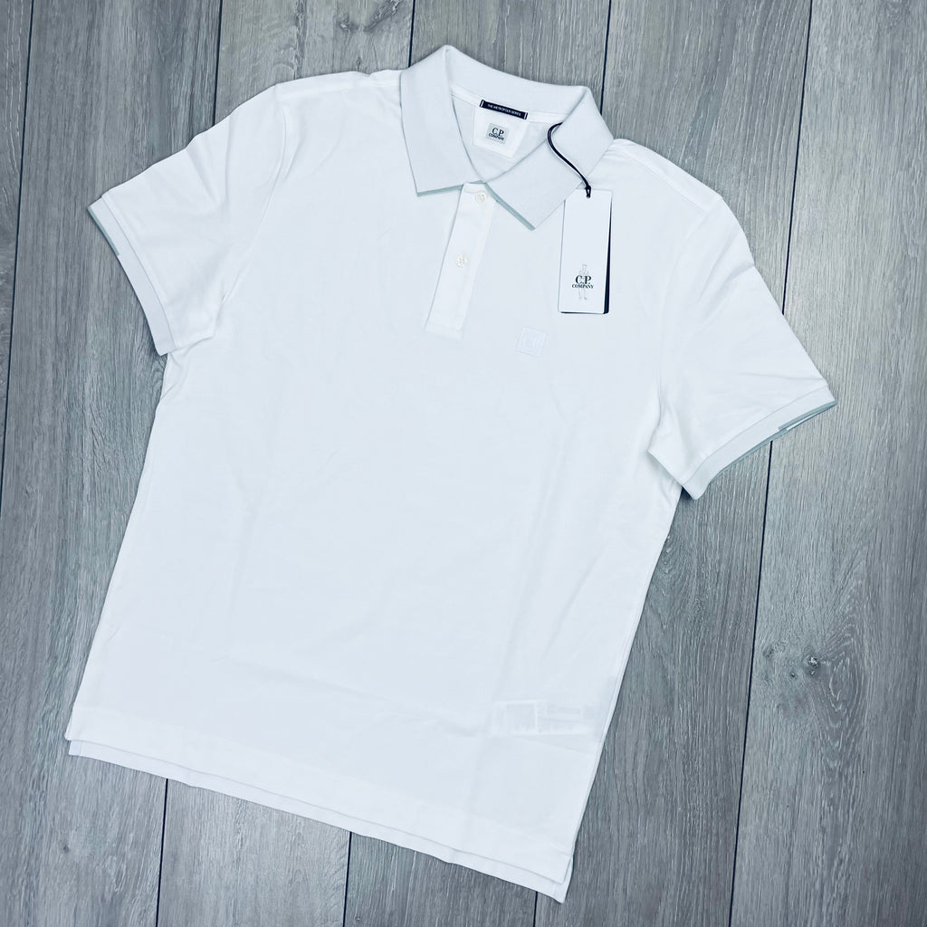 CP Company Metropolis Polo Shirt - White Ironleague