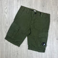CP Company Cargo Shorts - Bronze Green Ironleague