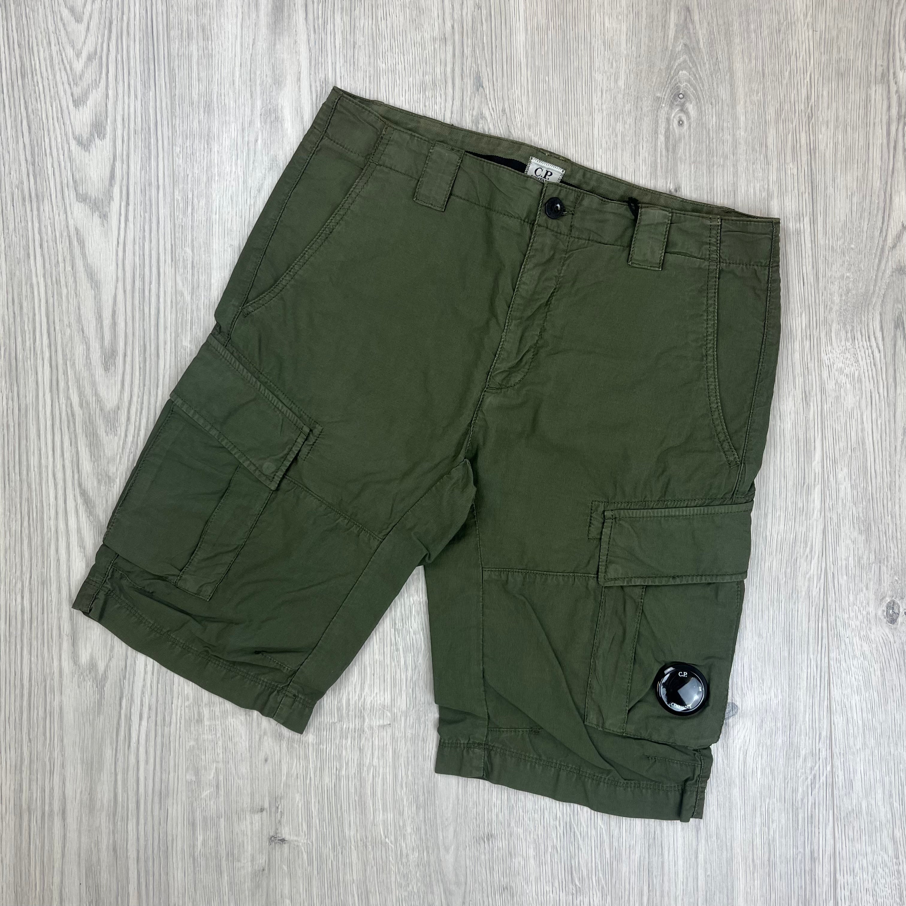 CP Company Cargo Shorts - Bronze Green Ironleague