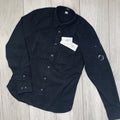 CP Company Button Overshirt - Black Ironleague