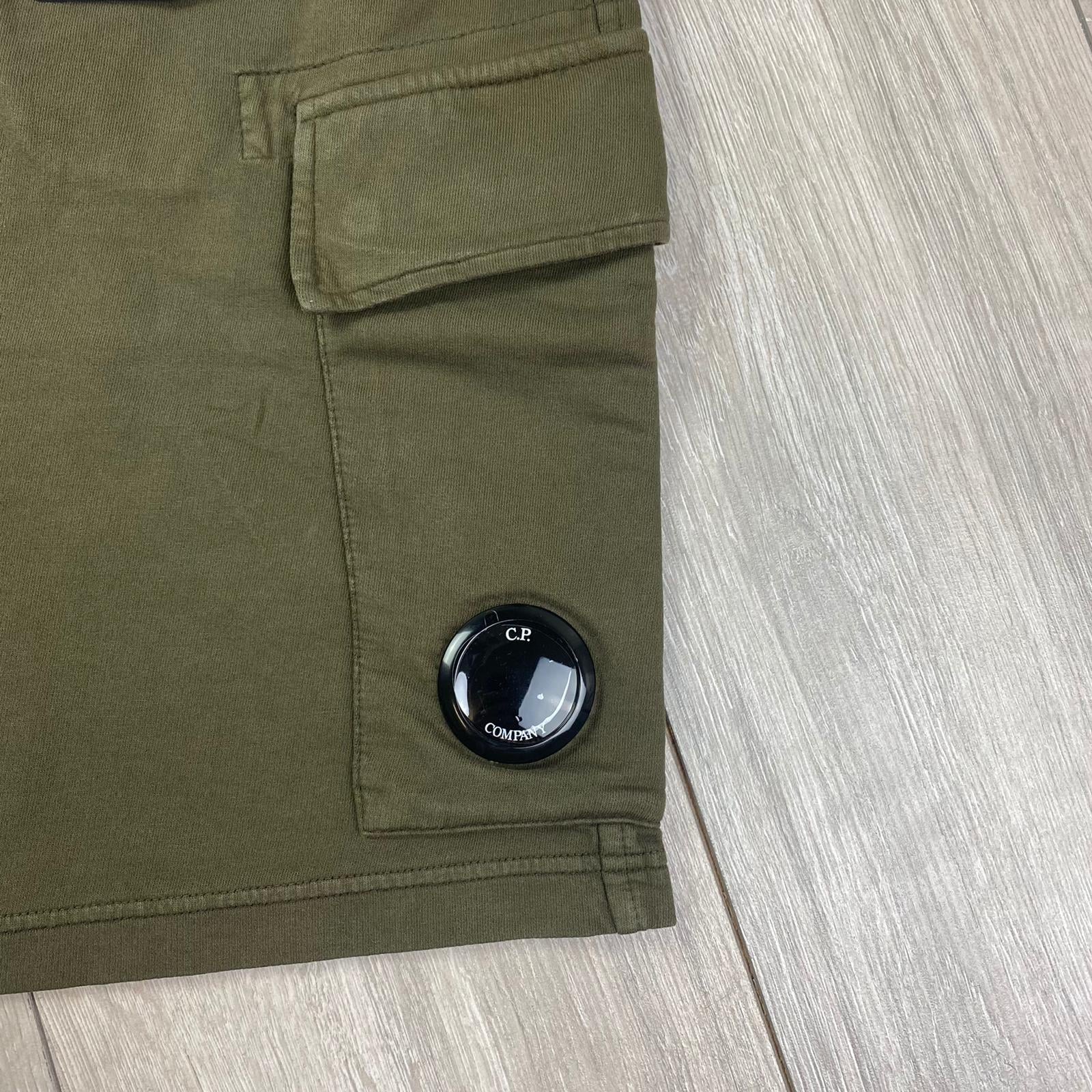CP Company Jersey Shorts - Green Ironleague