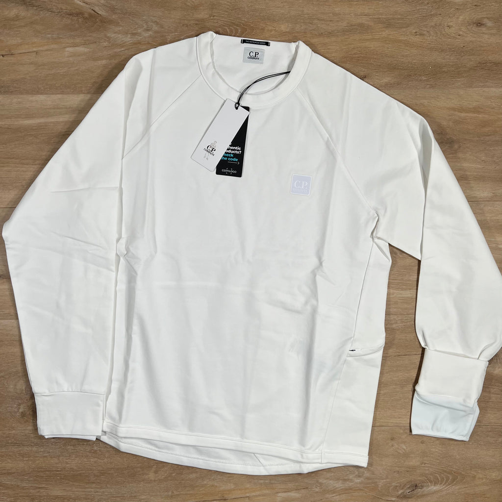CP Company Metropolis Sweatshirt in White Ironleague