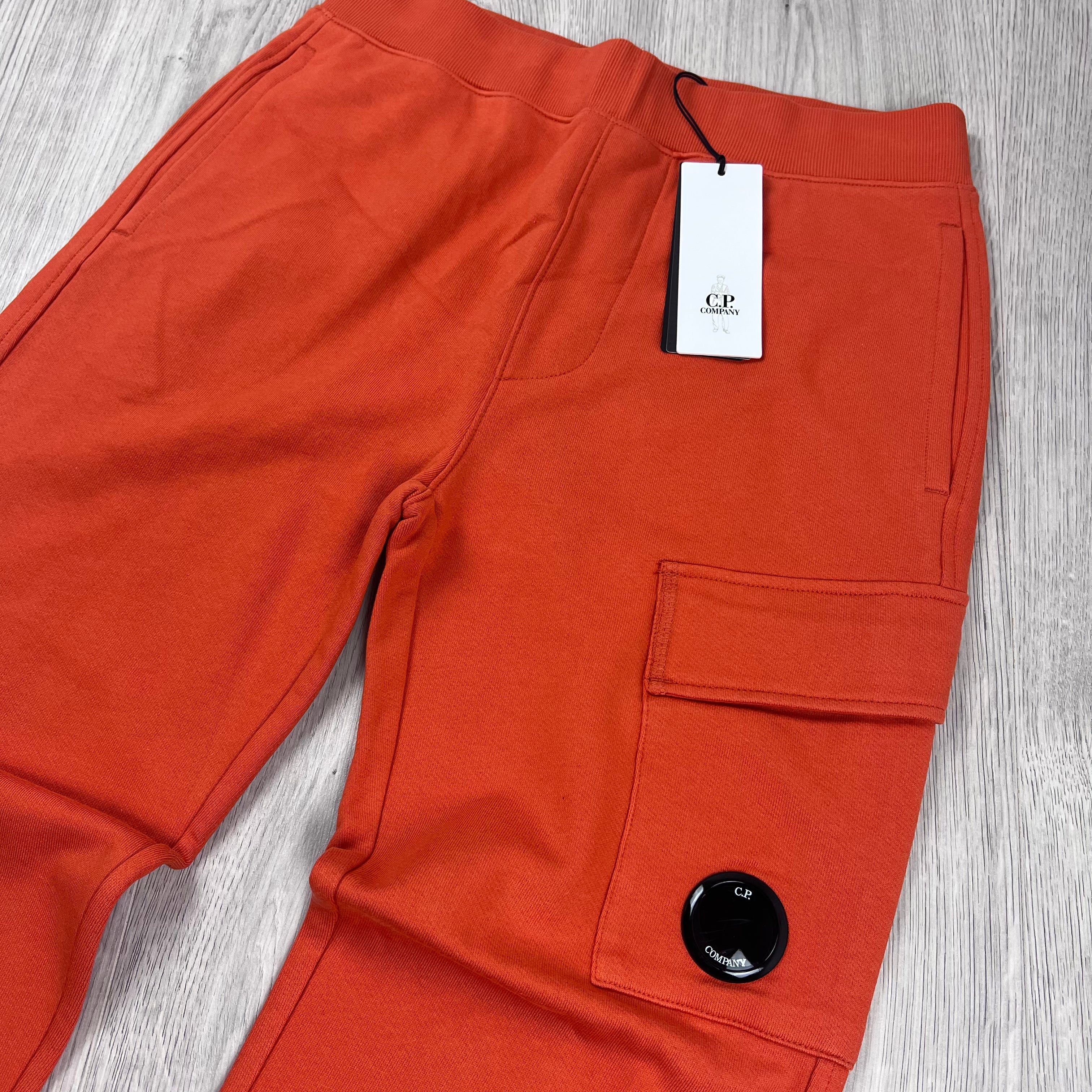 CP Company Raised Fleece Sweatpants - Pumpkin Ironleague