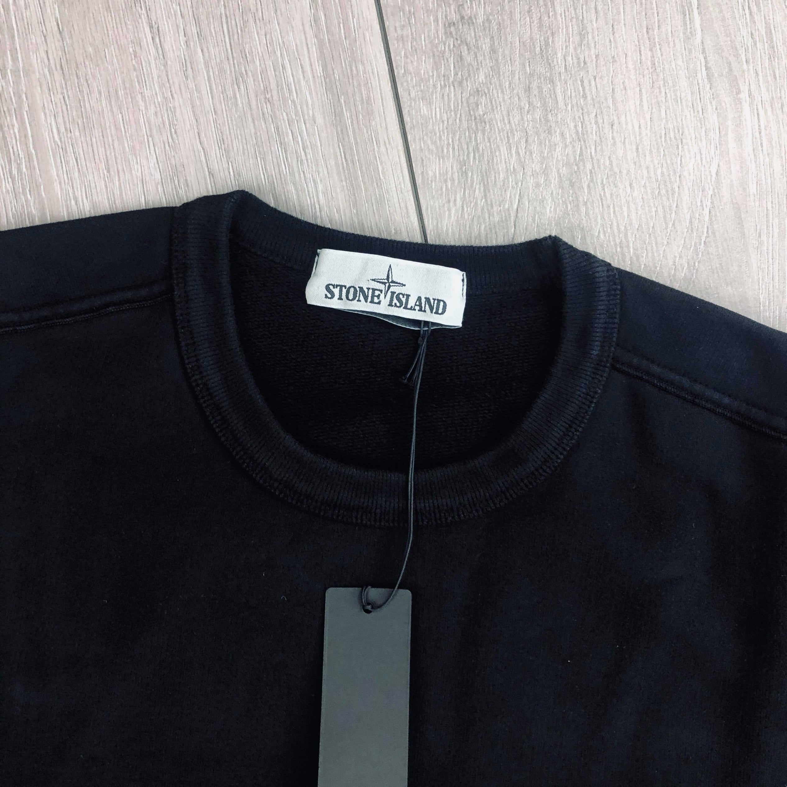 Stone Island Dyed Sweatshirt - Black Ironleague