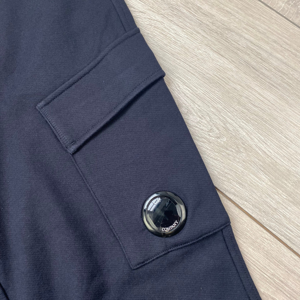 CP Company Raised Fleece Sweatpants - Navy Ironleague