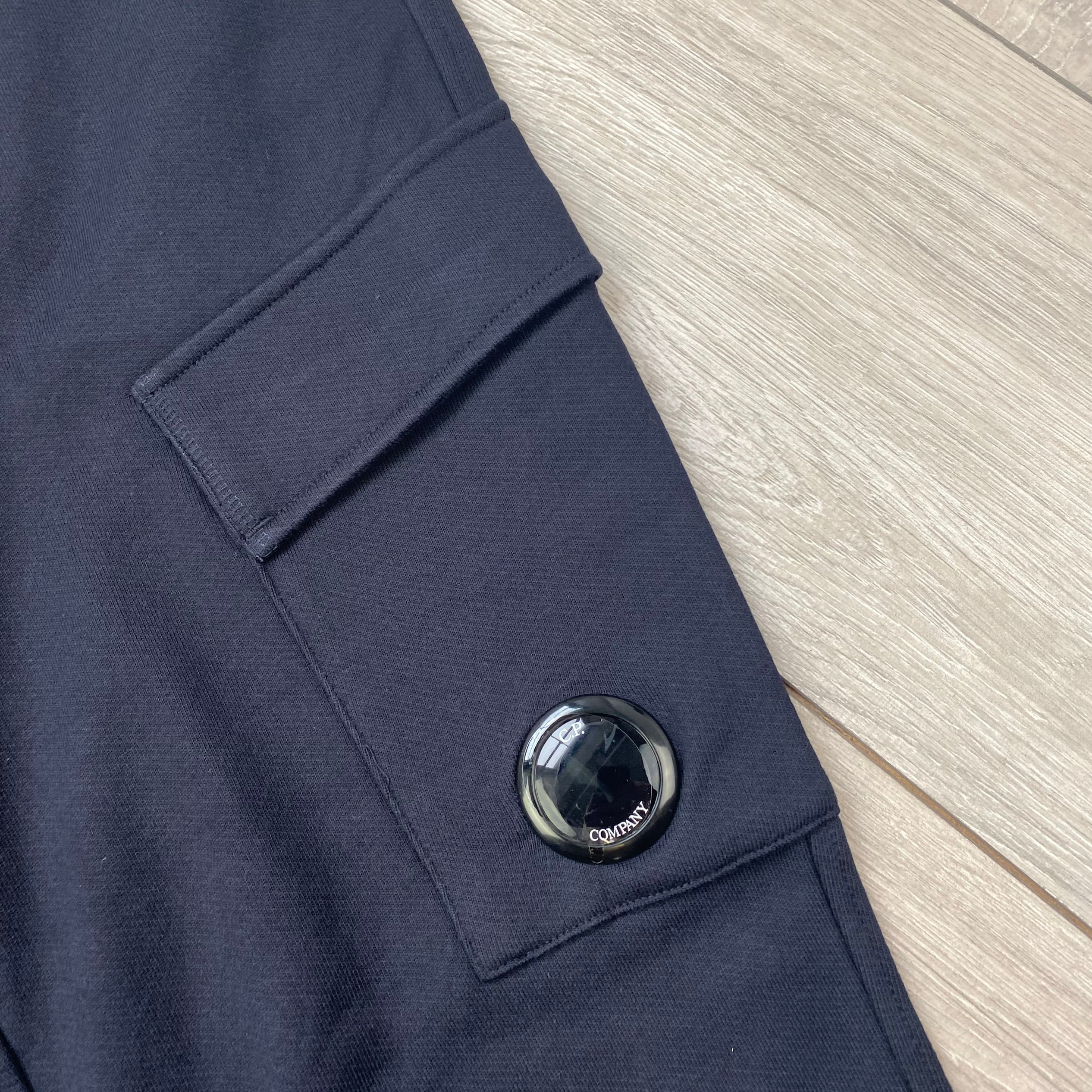 CP Company Raised Fleece Sweatpants - Navy Ironleague