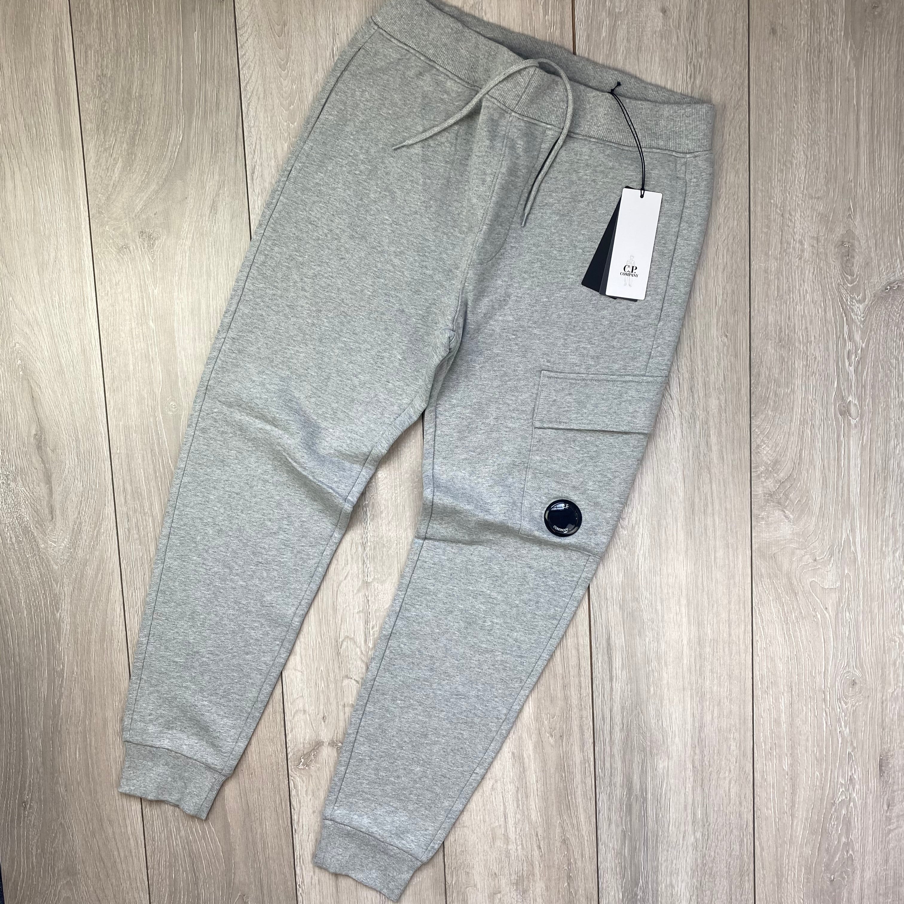 CP Company Raised Fleece Sweatpants - Grey Ironleague