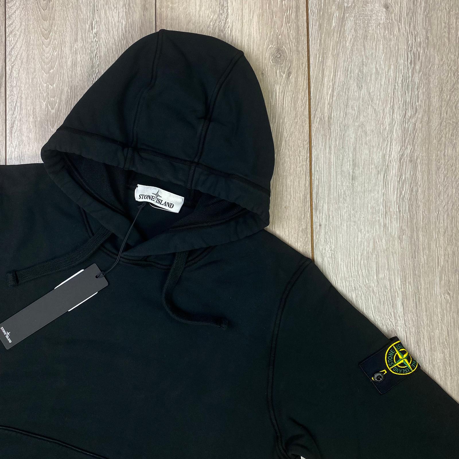 Stone Island Dyed Hoodie - Black Ironleague
