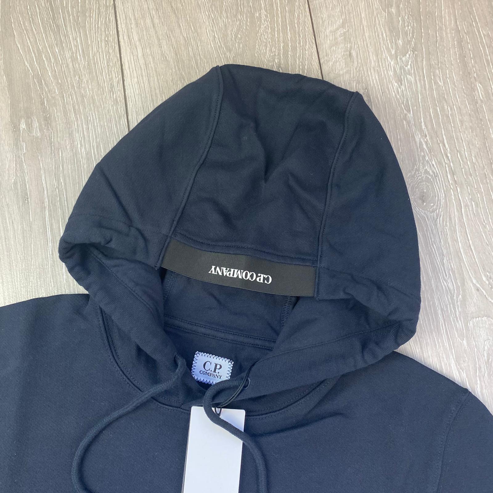 CP Company Raised Fleece Hoodie - Navy Ironleague