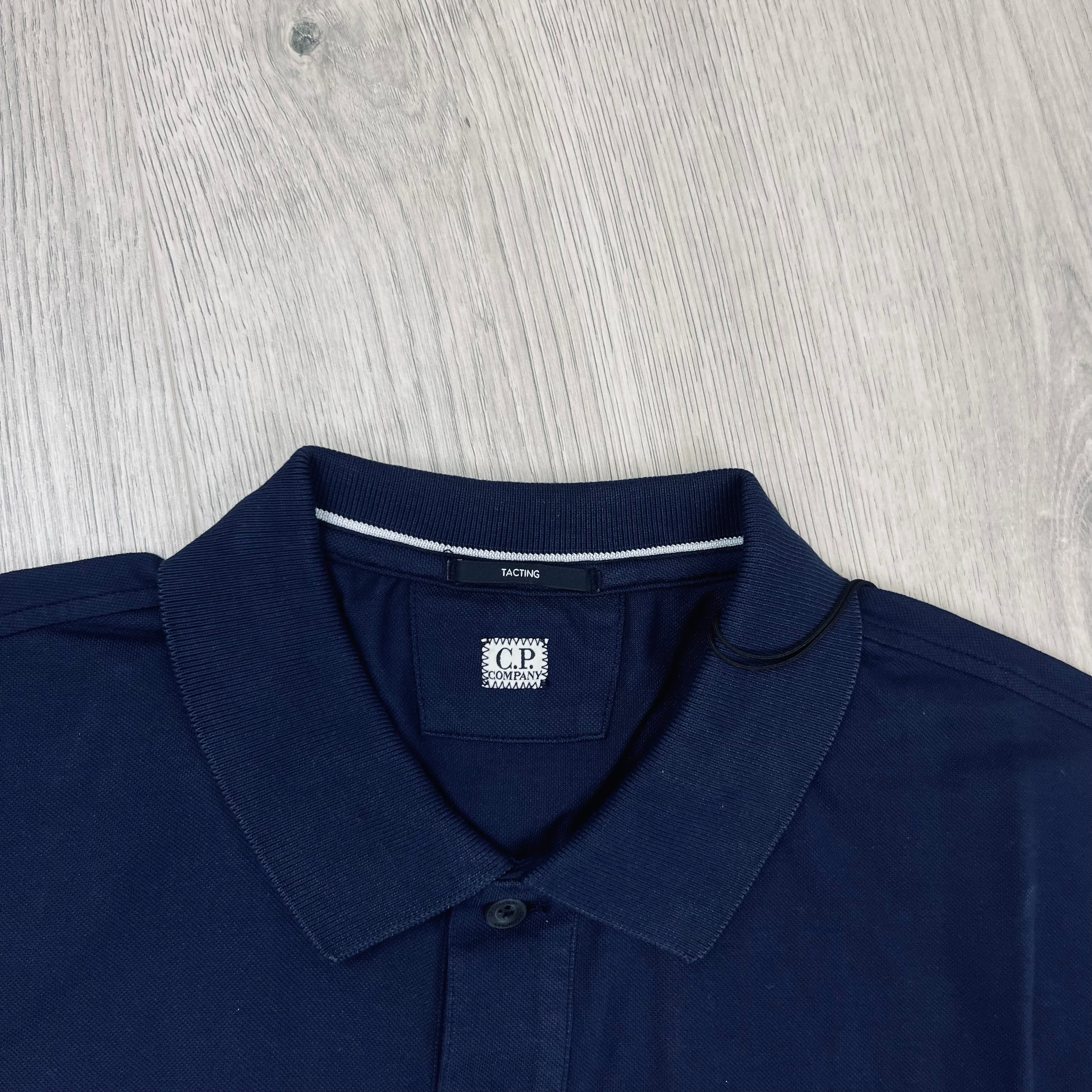 CP Company Piquet Polo Shirt - Medieval Blue Ironleague
