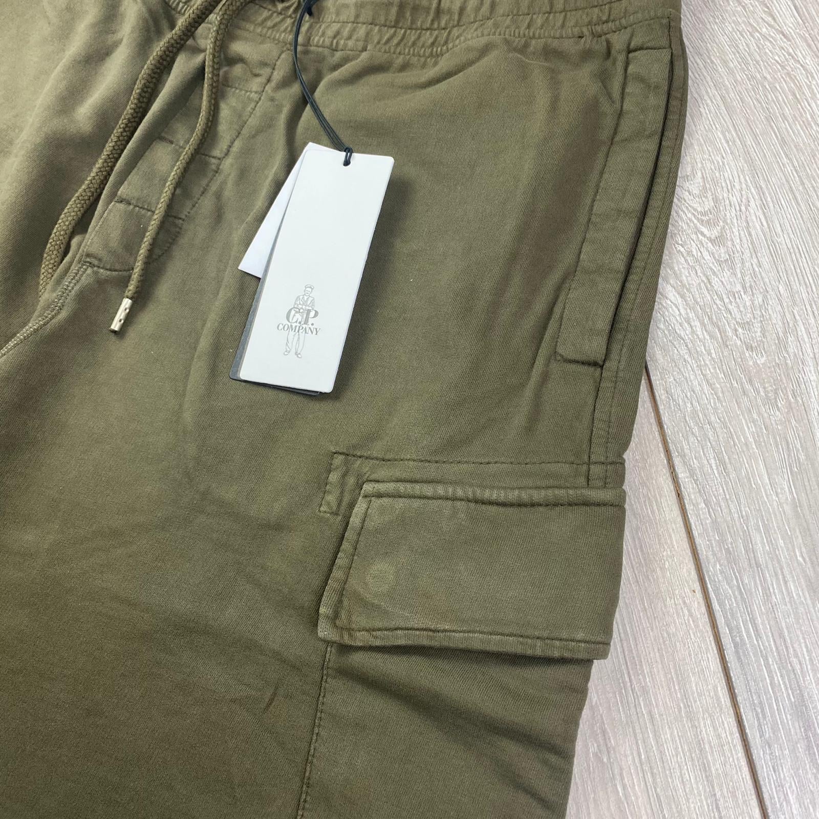 CP Company Jersey Shorts - Green Ironleague
