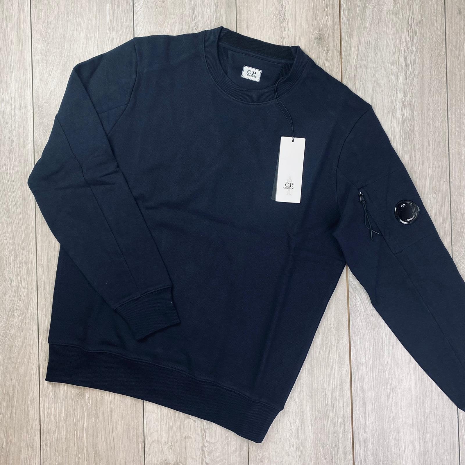 CP Company Raised Fleece Tracksuit - Navy Ironleague