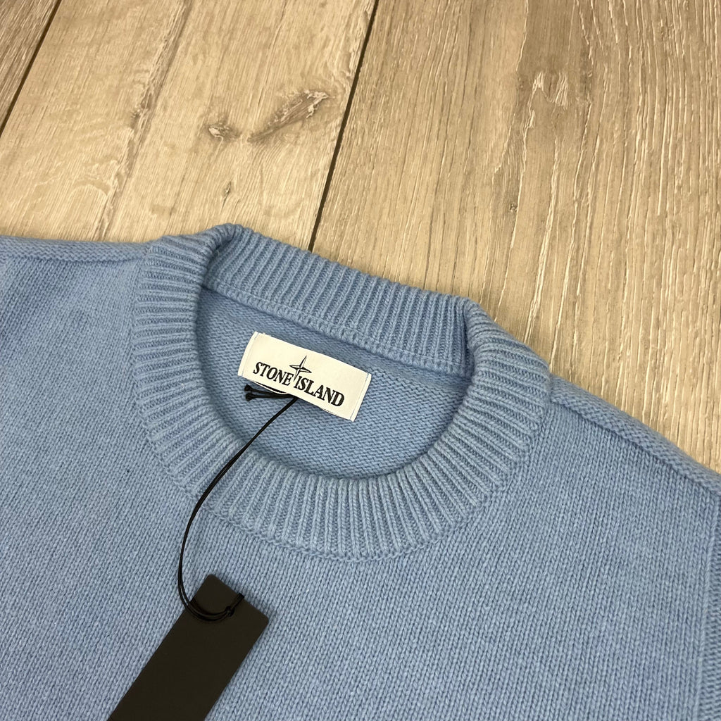 Stone Island Knit Sweatshirt - Mid Blue Ironleague