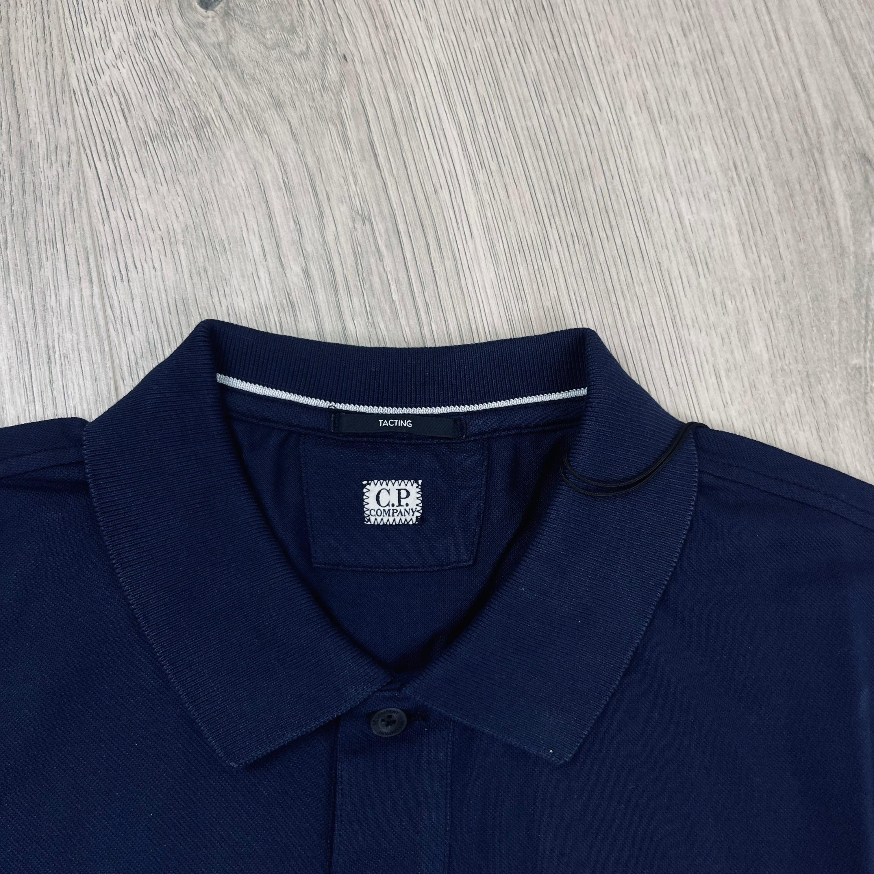 CP Company Piquet Polo Shirt - Medieval Blue Ironleague