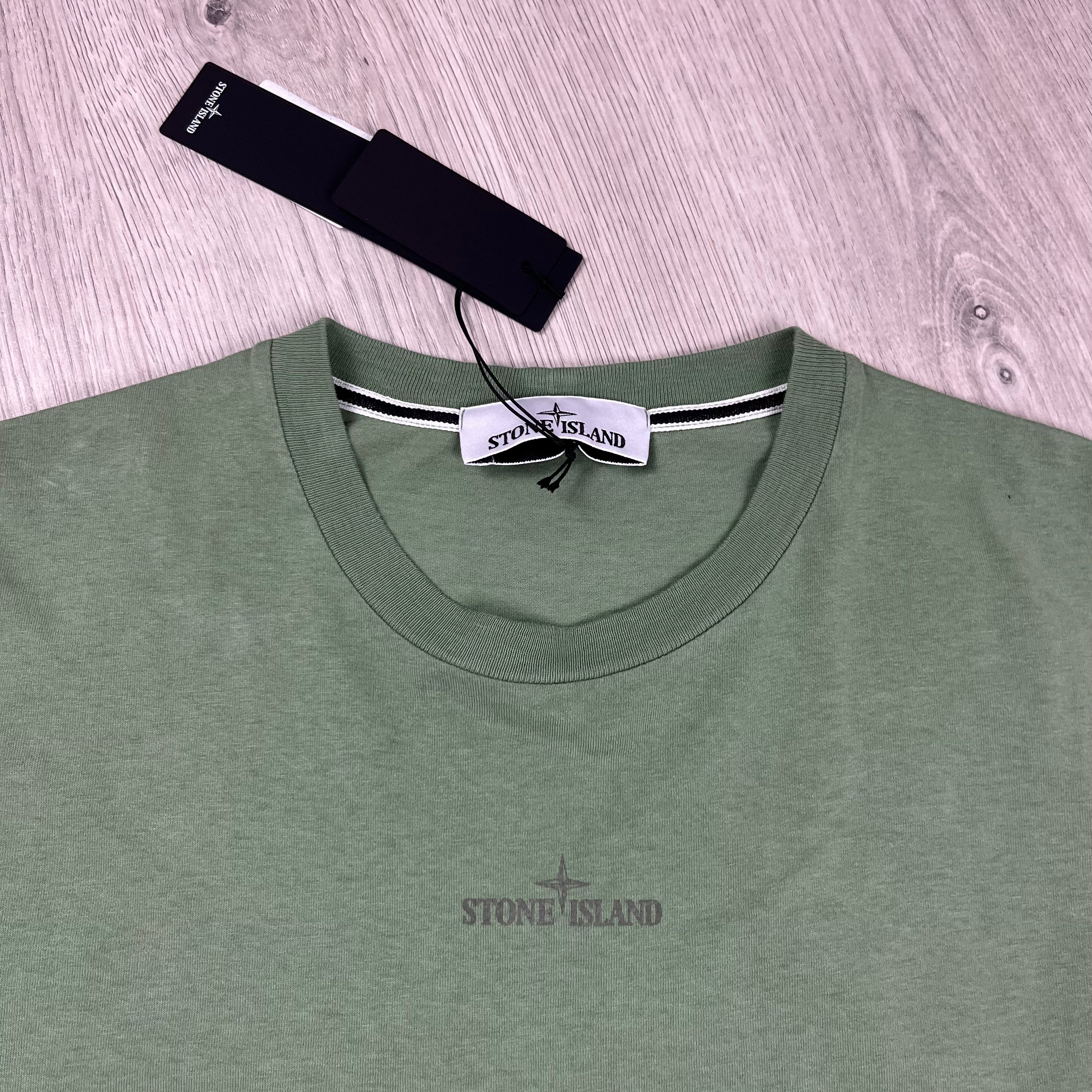 Stone Island Printed T-Shirt - Sage Green Ironleague