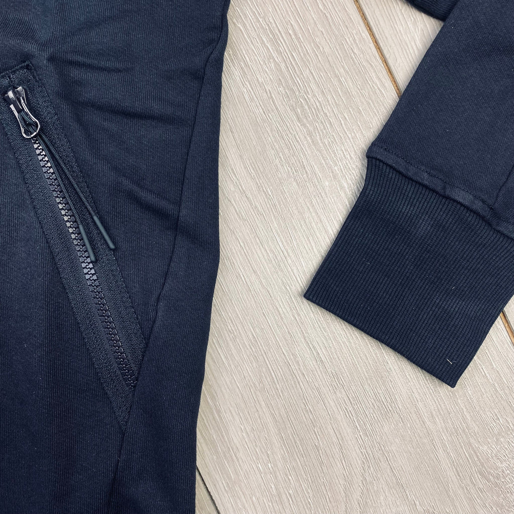 CP Company Raised Fleece Goggle Hoodie - Navy Ironleague