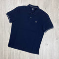 CP Company Piquet Polo Shirt - Medieval Blue Ironleague