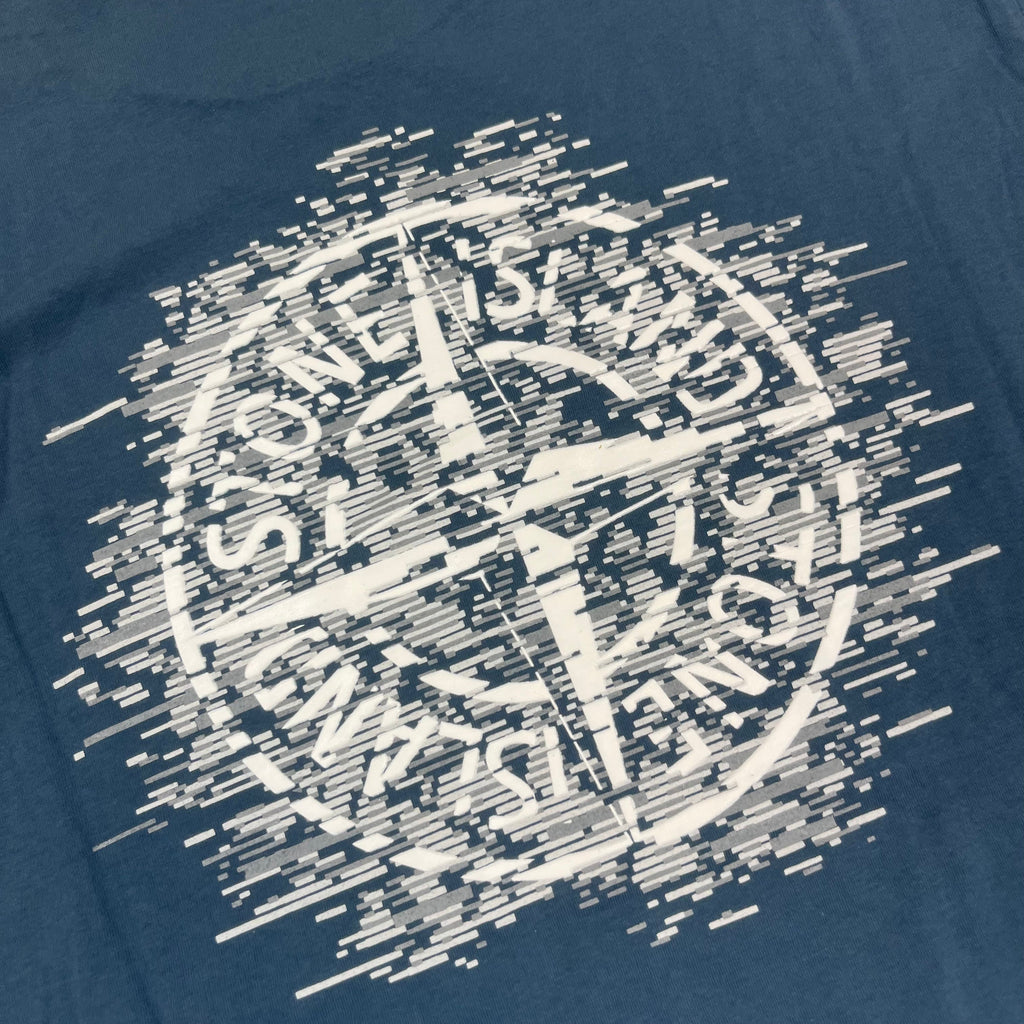 Stone Island Printed T-Shirt - Avio Blue Ironleague