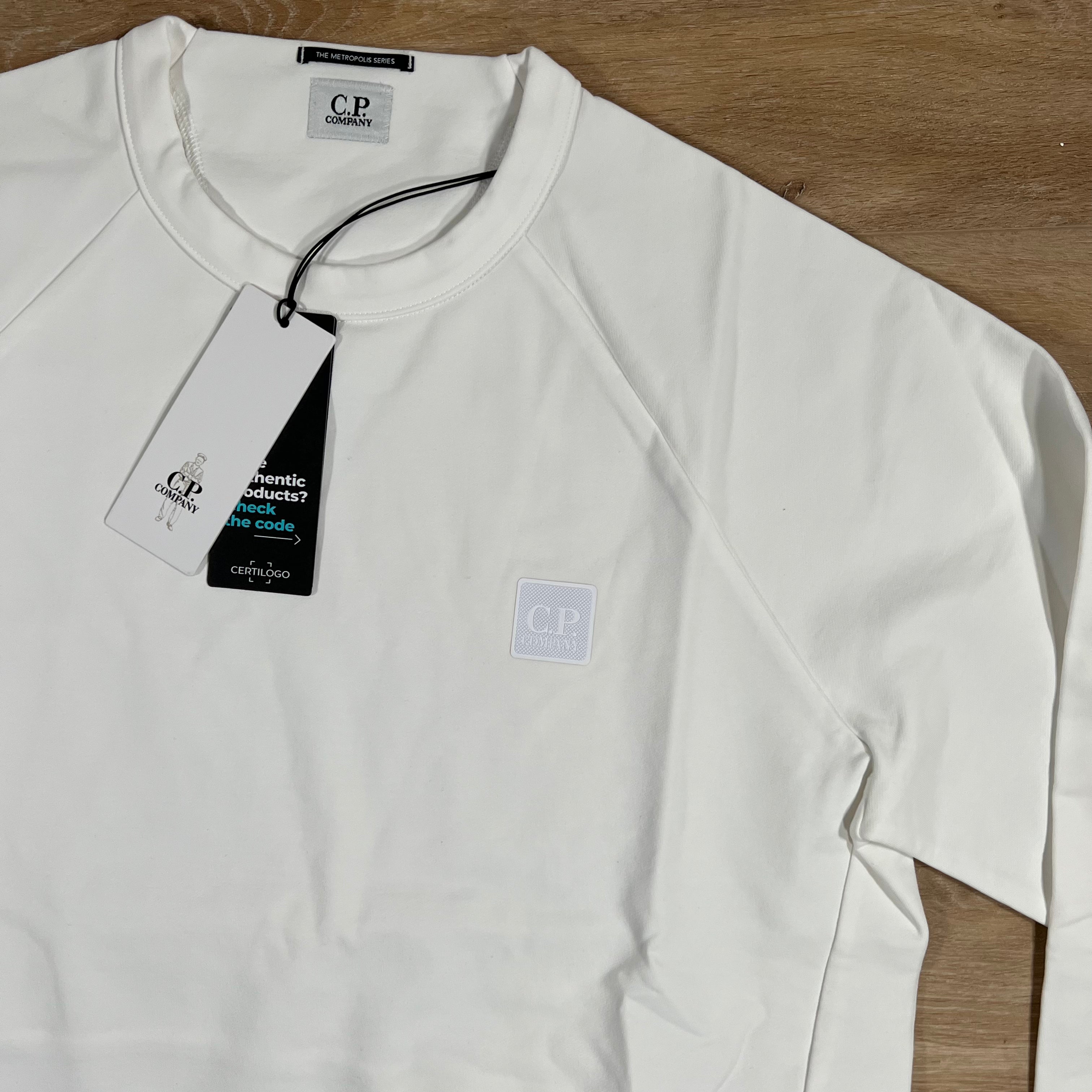 CP Company Metropolis Sweatshirt in White Ironleague